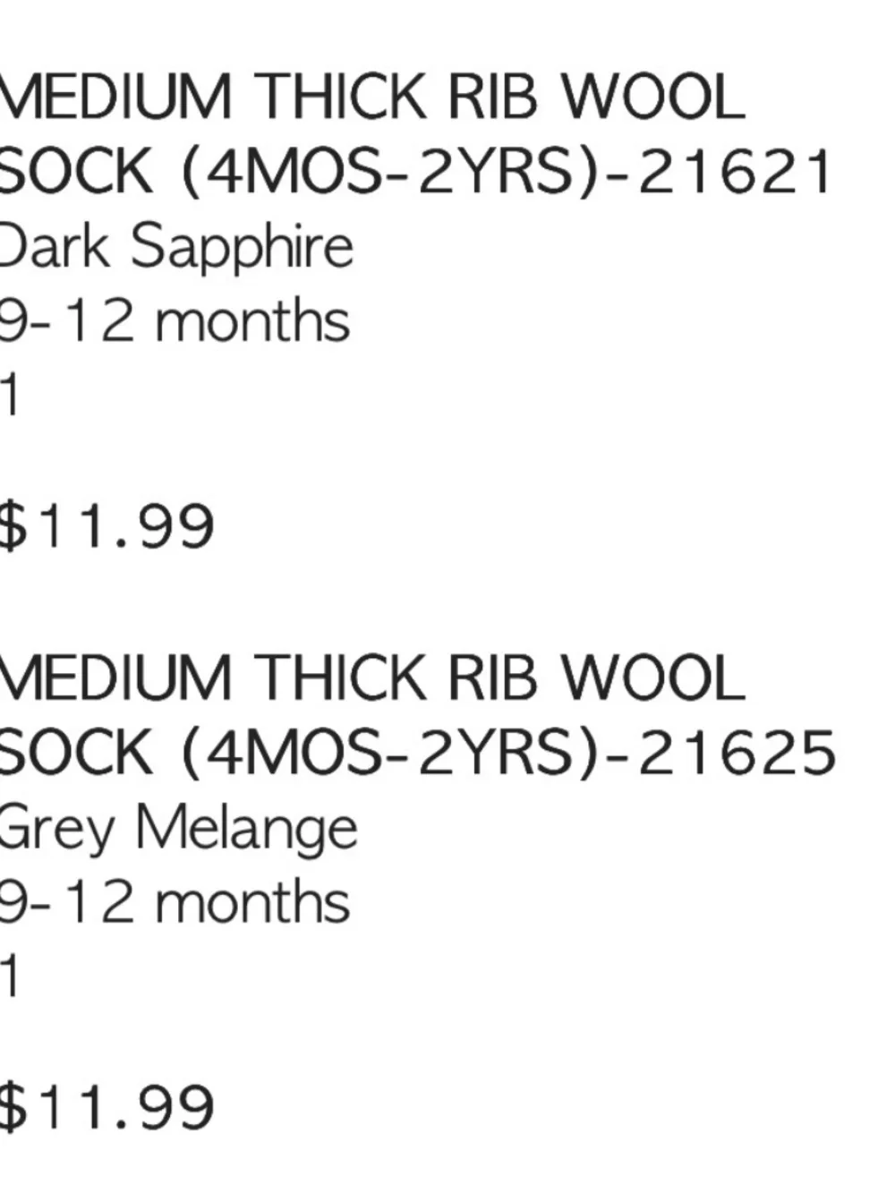 Two pairs Polarn O Pyret wool toddler socks